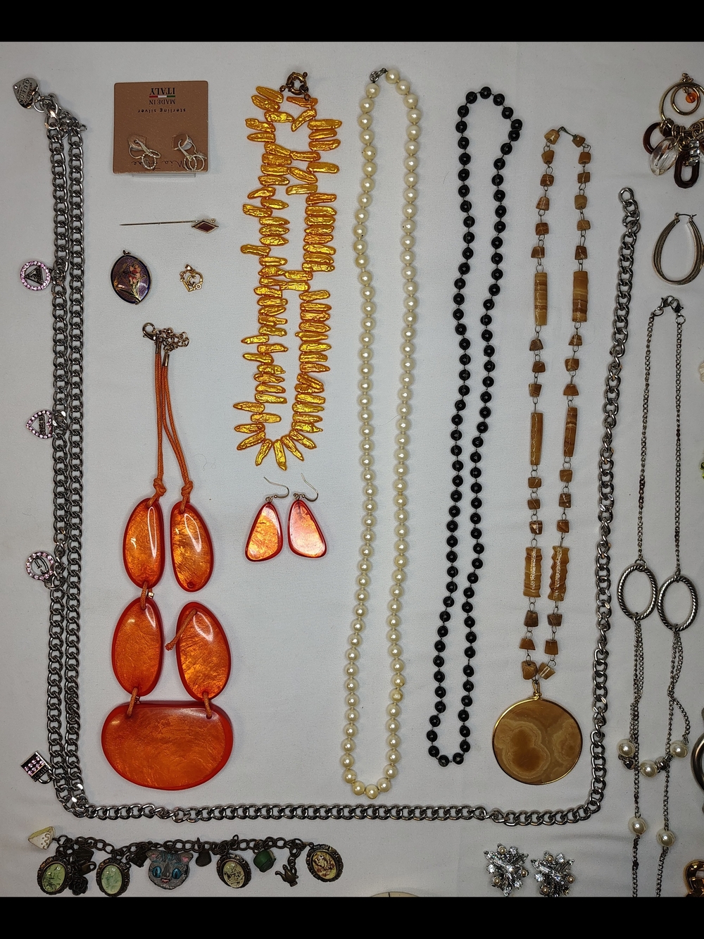 Costume Jewelry Large Assorted Colorful Lot Necklaces Bracelets Watches & More